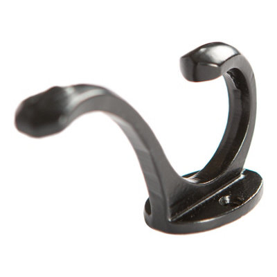 Hammer & Tongs Bevelled End Hat & Coat Hook - W25mm x H85mm - Black