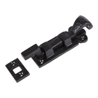 Hammer & Tongs Cranked Antique Fish Tail Bolt - W135mm - Black
