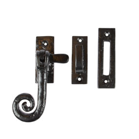 Hammer & Tongs - Curly Tail Window Fastener - Left Handed - W45mm x H115mm - Black