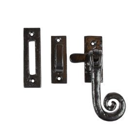 Hammer & Tongs - Curly Tail Window Fastener - Right Handed - W46mm x H108mm - Black