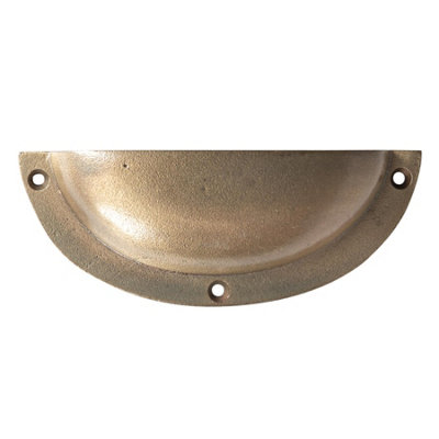 Hammer & Tongs - Curved Cabinet Cup Handle - W130mm x H50mm - Brass