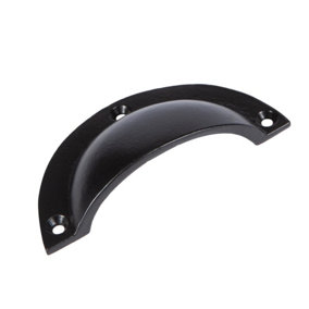 Hammer & Tongs - Curved Cabinet Cup Handle - W95mm x H46mm - Black