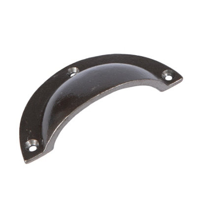 Hammer & Tongs Curved Cabinet Drawer Pull - W95mm x H45mm - Raw