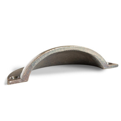 Hammer & Tongs Curved Cabinet Drawer Pull - W95mm x H46mm - Brass