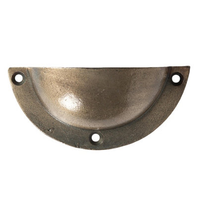 Hammer & Tongs Curved Cabinet Drawer Pull - W95mm x H46mm - Brass