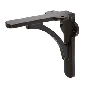Hammer & Tongs - Curved Iron Shelf Bracket - D100mm - Black