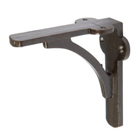 Hammer & Tongs - Curved Iron Shelf Bracket - D100mm - Raw