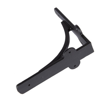 Hammer & Tongs - Curved Iron Shelf Bracket - D150mm - Black