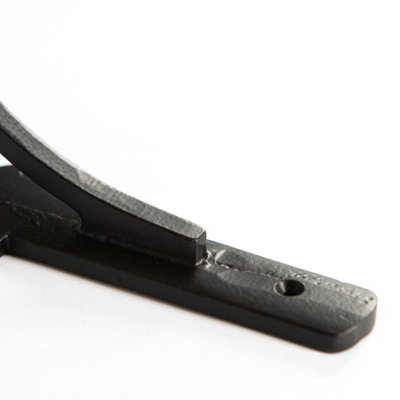Hammer & Tongs Curved Iron Shelf Bracket - D205mm - Black - Pack of 4