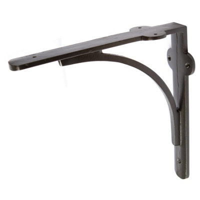 Hammer & Tongs - Curved Iron Shelf Bracket - D205mm - Black