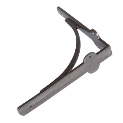 Hammer & Tongs - Curved Iron Shelf Bracket - D205mm - Raw