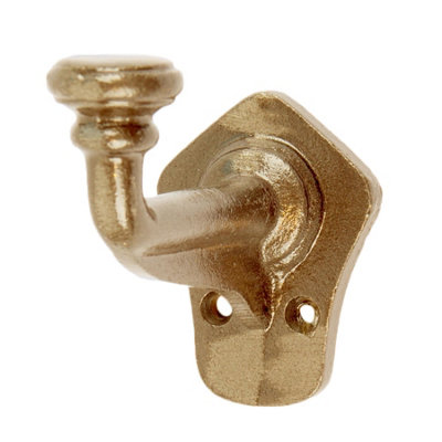 Hammer & Tongs Flat Top Larder Hook - W40mm x H70mm - Brass