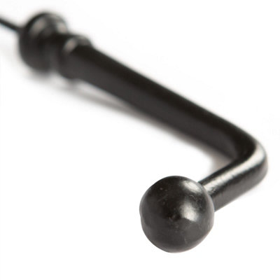Hammer & Tongs Flat Top Screw Hook - W20mm x H60mm - Black