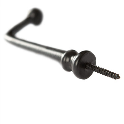 Hammer & Tongs Flat Top Screw Hook - W20mm x H60mm - Black