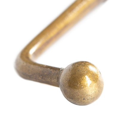 Hammer & Tongs Flat Top Screw Hook - W20mm x H60mm - Brass