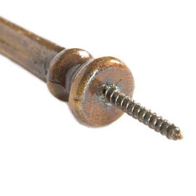 Hammer & Tongs Flat Top Screw Hook - W20mm x H60mm - Brass