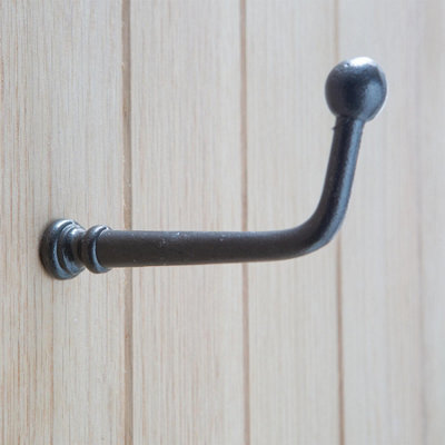 Hammer & Tongs Flat Top Screw Hook - W20mm x H60mm - Raw