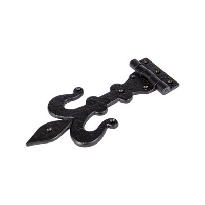 Hammer & Tongs - Fleur De Lis T-Hinge - W235mm - Black