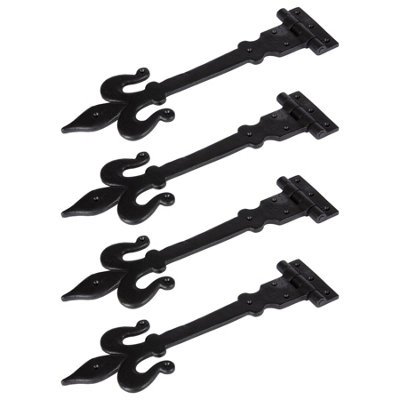 Hammer & Tongs Fleur De Lis T-Hinge - W405mm - Black - Pack of 4