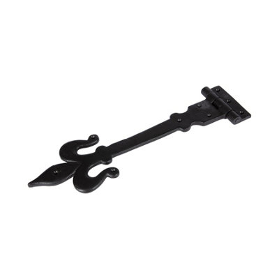Hammer & Tongs Fleur De Lis T-Hinge - W405mm - Black