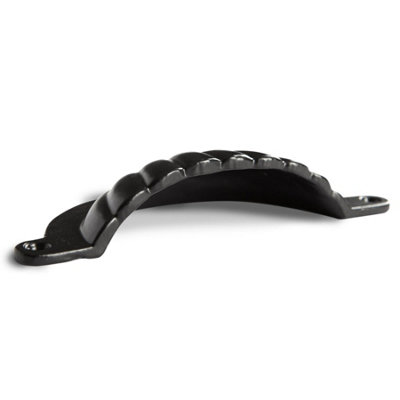 Hammer & Tongs Fluted Cabinet Drawer Pull - W130mm x H60mm - Black