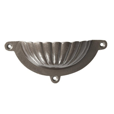 Hammer & Tongs Fluted Cabinet Drawer Pull - W130mm x H60mm - Raw