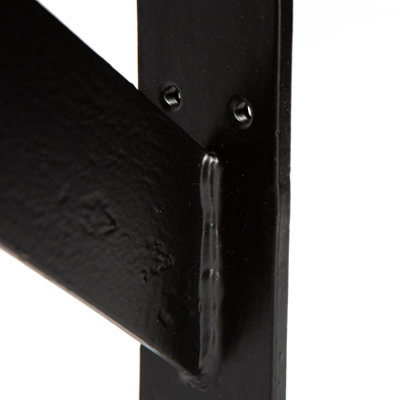 Hammer & Tongs Gallows Style Scaffold Board Shelf Bracket - D240mm - Black - Pack of 2
