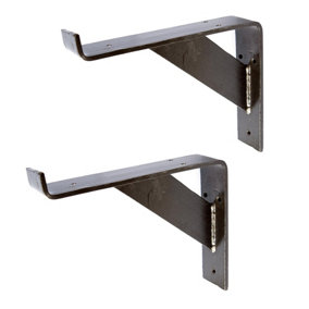Hammer & Tongs Gallows Style Scaffold Board Shelf Bracket - D240mm - Raw - Pack of 2