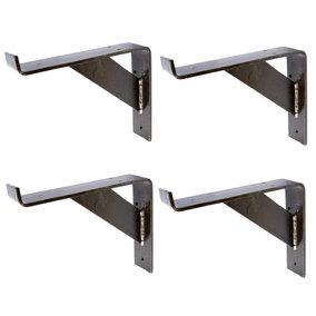 Hammer & Tongs Gallows Style Scaffold Board Shelf Bracket - D240mm - Raw - Pack of 4