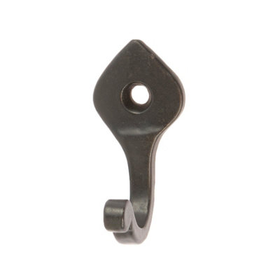 Hammer & Tongs Hammered Arrowhead Single Hook - W20mm x H40mm - Black