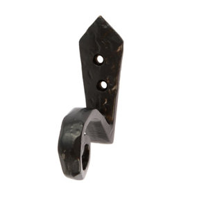 Hammer & Tongs - Hammered Scroll Hook - W30mm x H95mm - Black