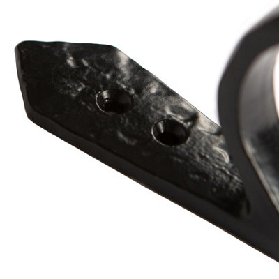 Hammer & Tongs - Hammered Scroll Hook - W30mm x H95mm - Black