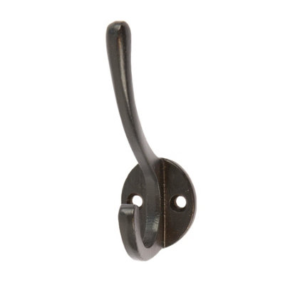 Hammer & Tongs - Hat & Coat Hook - W25mm x H80mm - Black