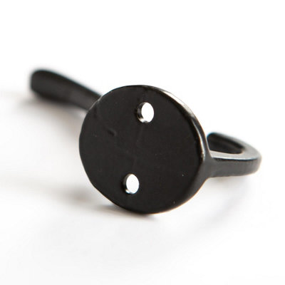 Hammer & Tongs Hat & Coat Hook - W25mm x H80mm - Black
