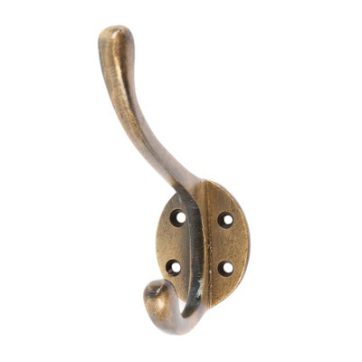 Hammer & Tongs - Hat & Coat Hook - W40mm x H105mm - Brass