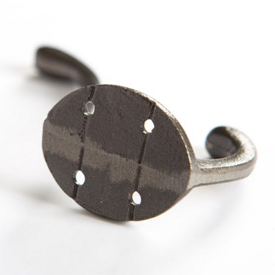 Hammer & Tongs Hat & Coat Hook - W40mm x H105mm - Raw