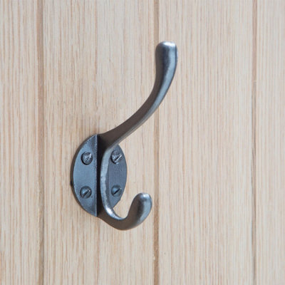 Hammer & Tongs Hat & Coat Hook - W40mm x H105mm - Raw