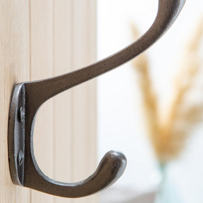 Hammer & Tongs Hat & Coat Hook - W40mm x H105mm - Raw