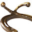 Hammer & Tongs - Horse Shoe Double Coat Hook - W100mm x H110mm - Brass