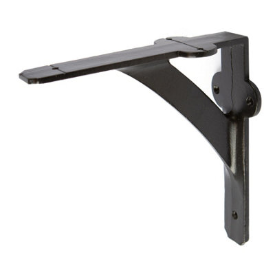 Hammer & Tongs Iron Shelf Bracket - D150mm - Black