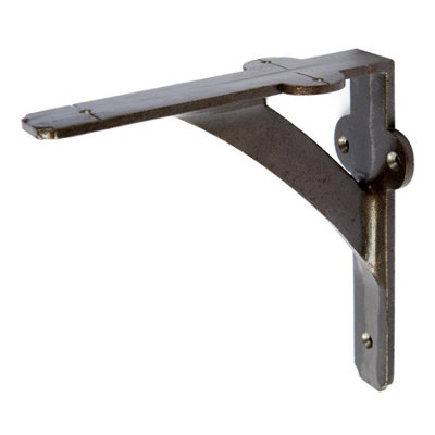 Hammer & Tongs Iron Shelf Bracket - D150mm - Raw