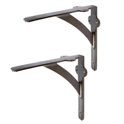 Hammer & Tongs Iron Shelf Bracket - D205mm - Raw - Pack of 2