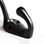 Hammer & Tongs - Narrow Hat & Coat Hook - W25mm x H80mm - Black