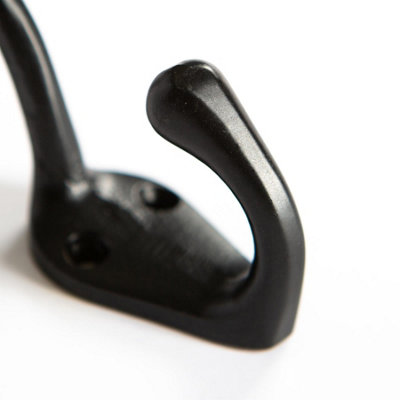 Hammer & Tongs Narrow Hat & Coat Hook - W25mm x H80mm - Black