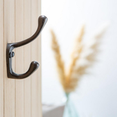 Hammer & Tongs Narrow Hat & Coat Hook - W25mm x H80mm - Brass
