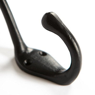 Hammer & Tongs Narrow Hat & Coat Hook - W30mm x H140mm - Black