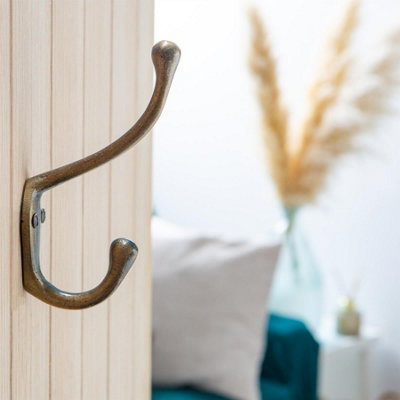 Hammer & Tongs Narrow Hat & Coat Hook - W30mm x H140mm - Black
