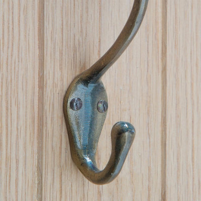 Hammer & Tongs Narrow Hat & Coat Hook - W30mm x H140mm - Black