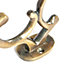 Hammer & Tongs - Ornamental Hat & Coat Hook - W30mm x H130mm - Brass