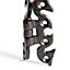 Hammer & Tongs Ornate Cabinet Hinge - H70mm - Black - Pack of 2